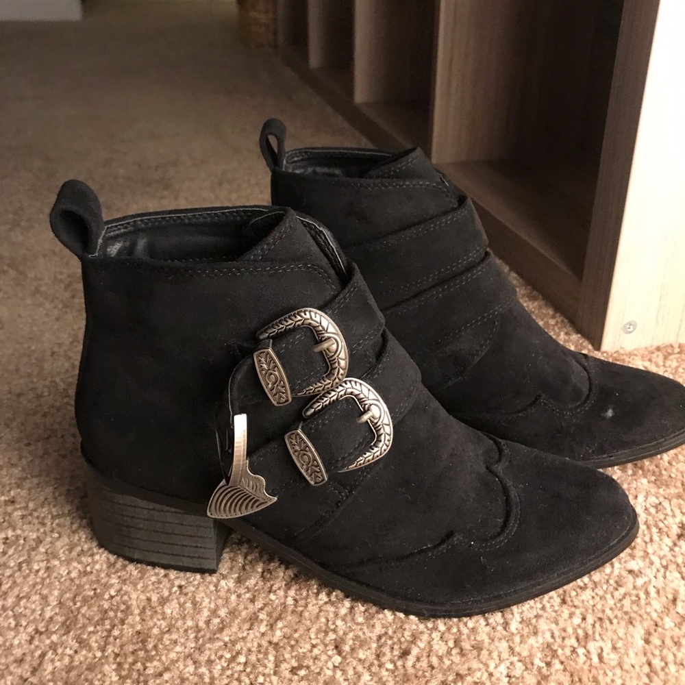 Black ankle boots